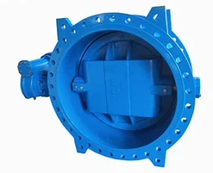 Pn16 Flange Double Eccentric Soft Seal DN100 Butterfly Valve From Tianjin Factory